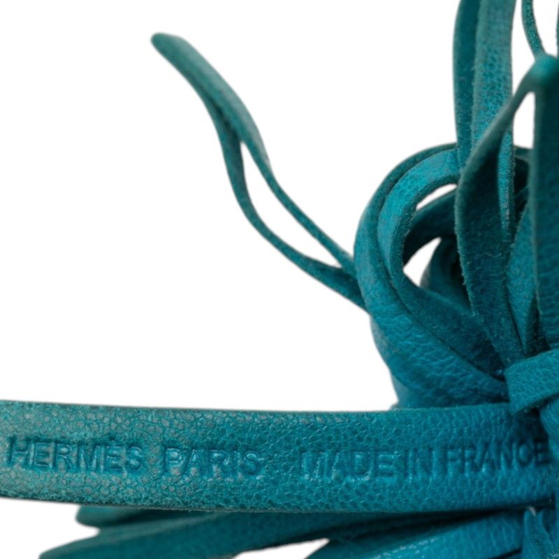 Hermes Carmen Bag Charm Key Holder Key Ring Green Agneau Milo — view 3