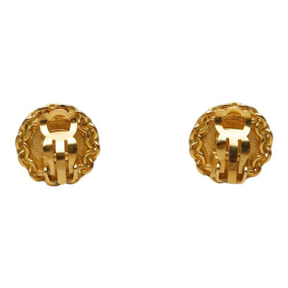 Chanel CC Logo Vintage Earrings Gold Plated — view 3