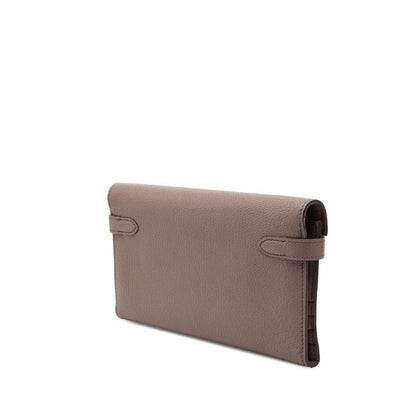 Hermes Kelly Wallet Gray Silver Chevre — view 2