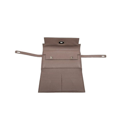 Hermes Kelly Wallet Gray Silver Chevre — view 4
