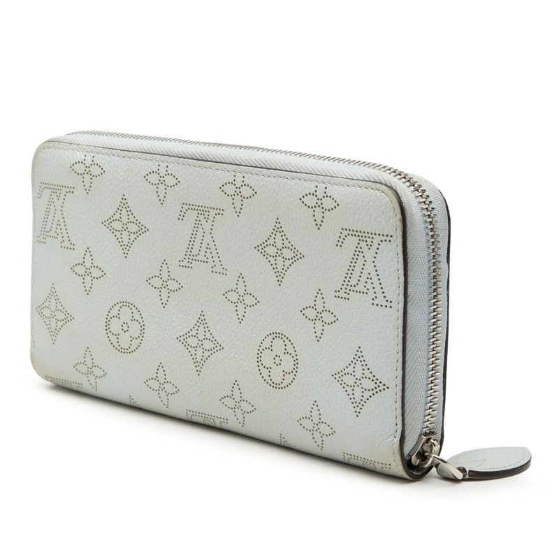 Louis Vuitton Monogram Mahina Zippy Wallet Light Blue Leather — view 2