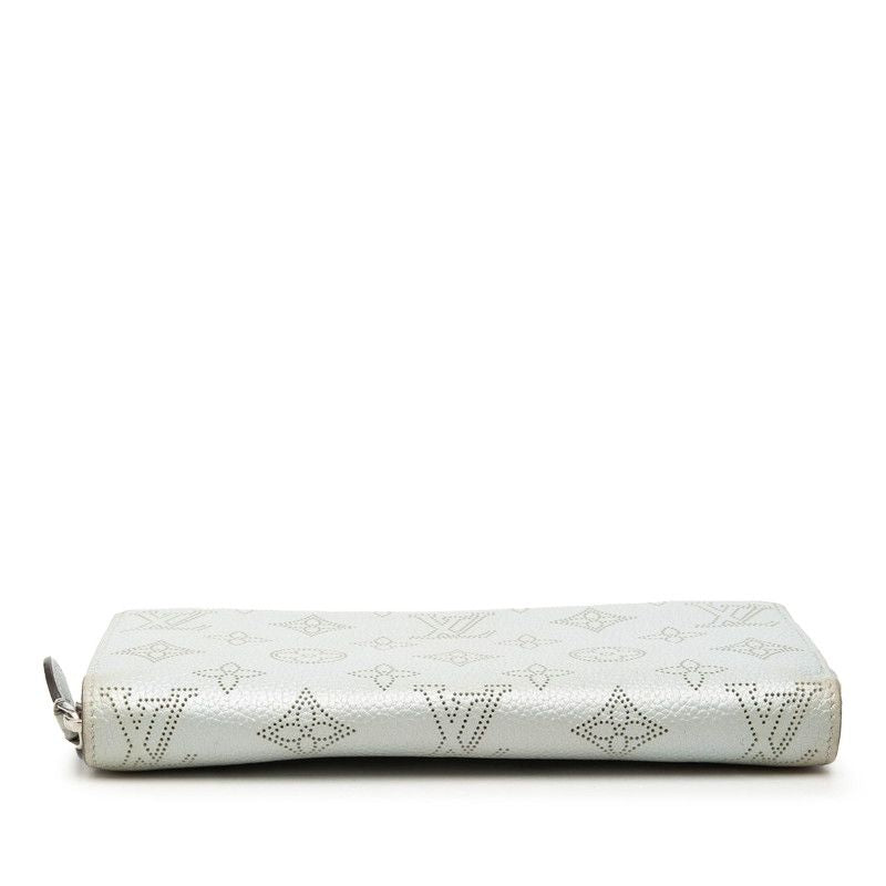 Louis Vuitton Monogram Mahina Zippy Wallet Light Blue Leather — view 3
