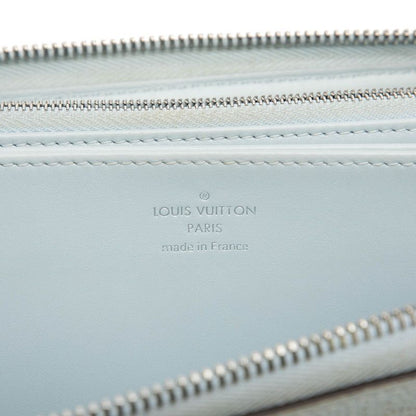 Louis Vuitton Monogram Mahina Zippy Wallet Light Blue Leather — view 5