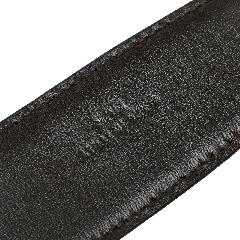 Celine Horse Carriage Vintage Motif Belt Black Brown Gold Leather Plated — view 8