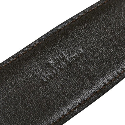 Celine Horse Carriage Vintage Motif Belt Black Brown Gold Leather Plated — view 8