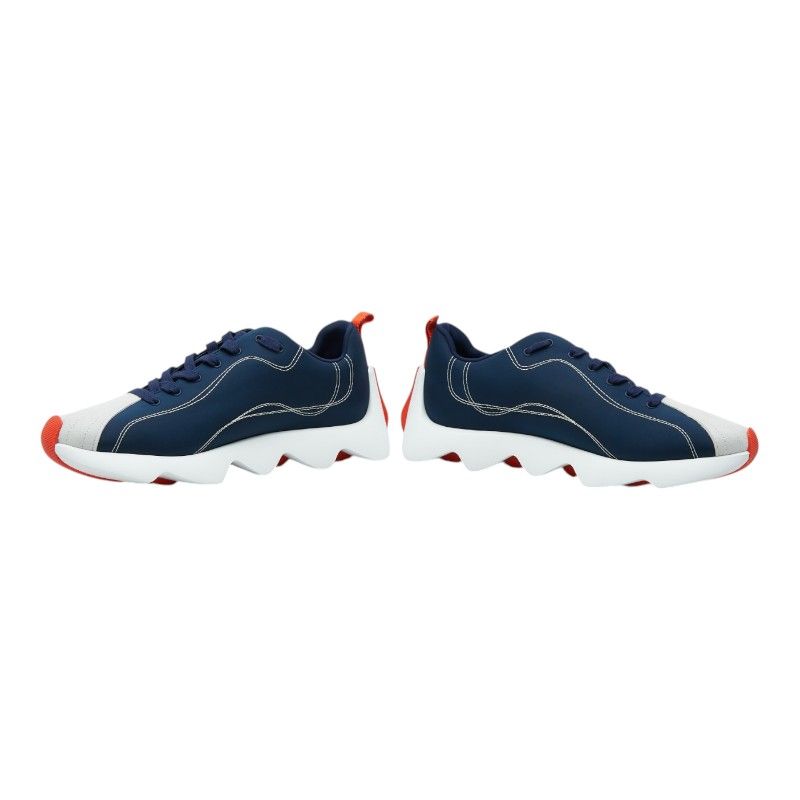 Hermes Envor 40 Navy White Suede Fabric 1- Sneaker — view 3