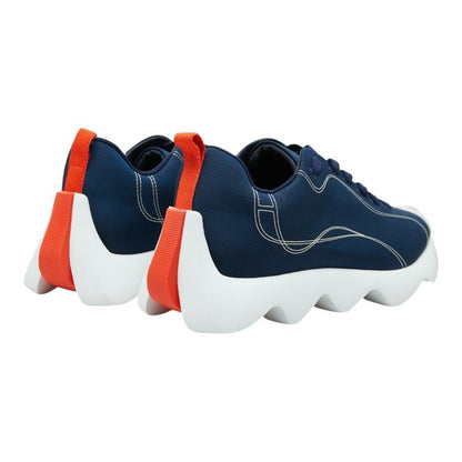 Hermes Envor 40 Navy White Suede Fabric 1- Sneaker — view 2