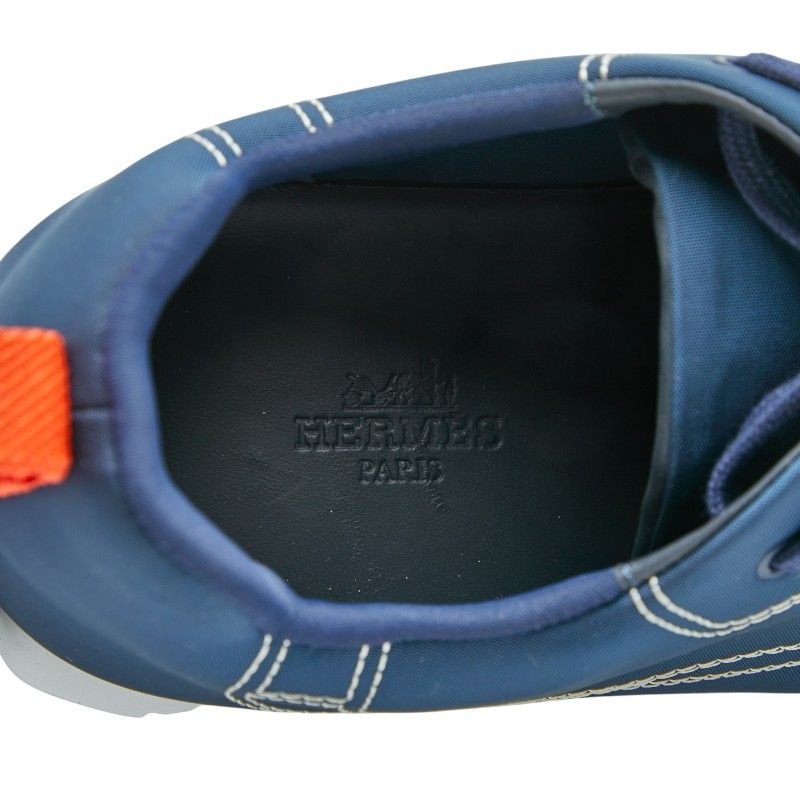 Hermes Envor 40 Navy White Suede Fabric 1- Sneaker — view 6