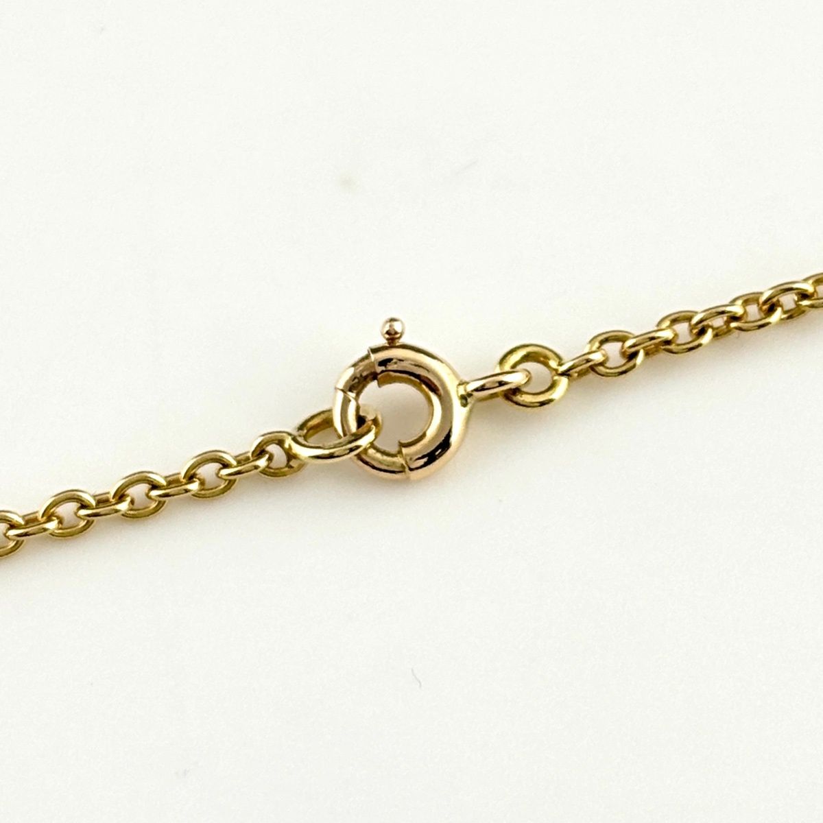 Van Cleef & Arpels Ribbon Motif Necklace YG Yellow Gold Pave Diamond Lapis — view 6