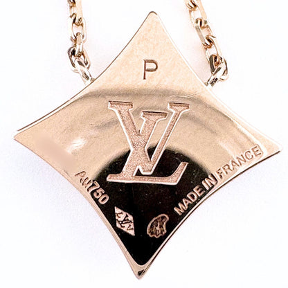 Louis Vuitton Star Blossom BB Necklace PG Pink Gold Pendant Pave Diamond Mother — view 7