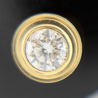Cartier d'Amour Earrings YG Yellow Gold Pave Diamond XS — view 2