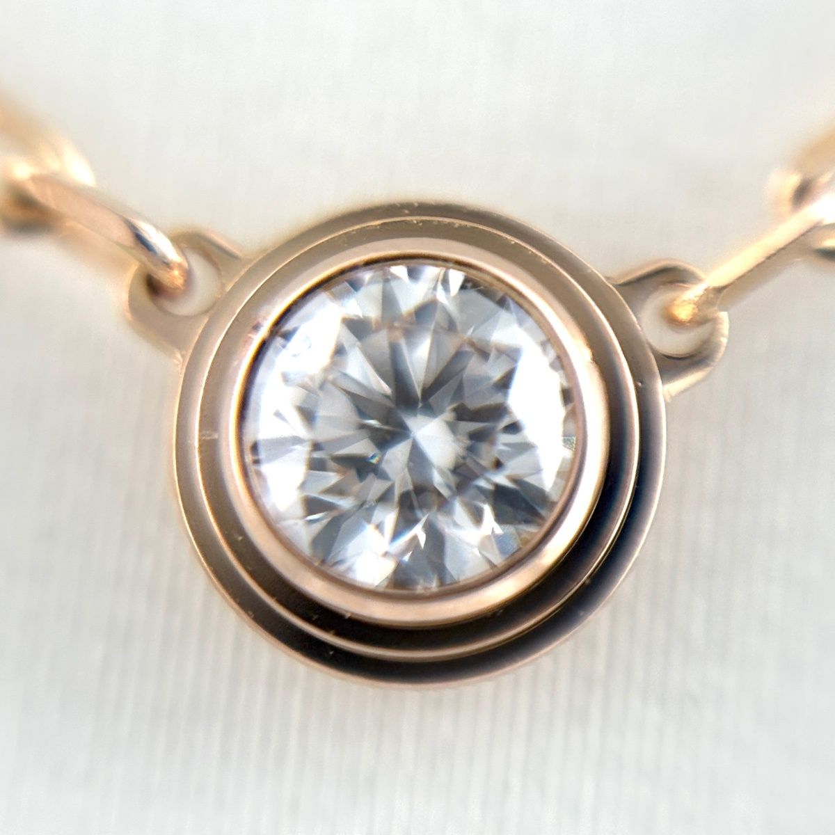 Cartier d'Amour Necklace PG Pink Gold Pendant Pave Diamond SM — view 2