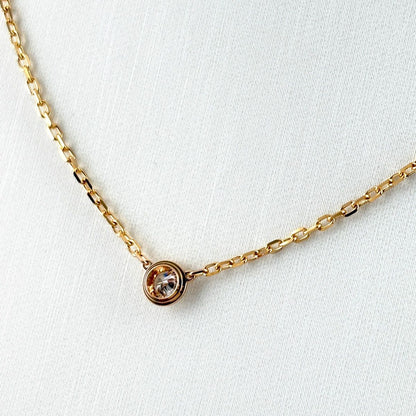Cartier d'Amour Necklace PG Pink Gold Pendant Pave Diamond SM — view 3