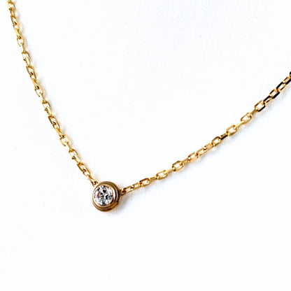 Cartier d'Amour Necklace PG Pink Gold Pendant Pave Diamond SM