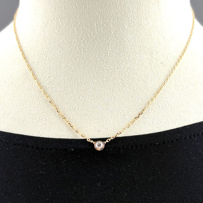 Cartier d'Amour Necklace PG Pink Gold Pendant Pave Diamond SM — view 4