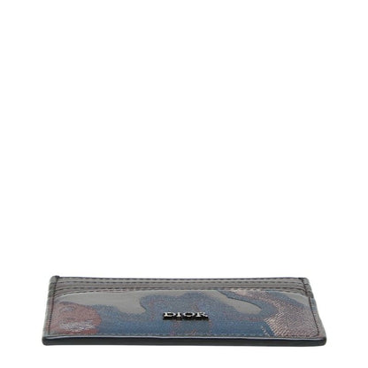 Dior Peter Doig Logo Card Case Brown Leather — view 3
