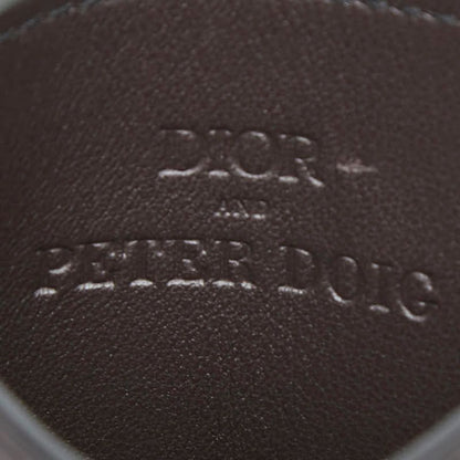 Dior Peter Doig Logo Card Case Brown Leather — view 8
