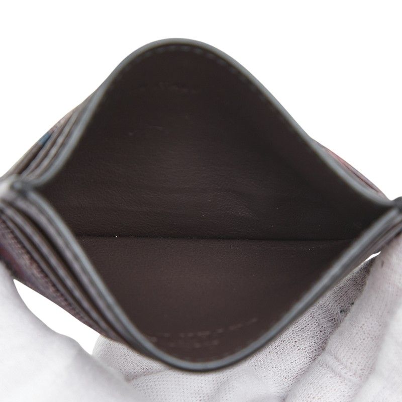 Dior Peter Doig Logo Card Case Brown Leather — view 7