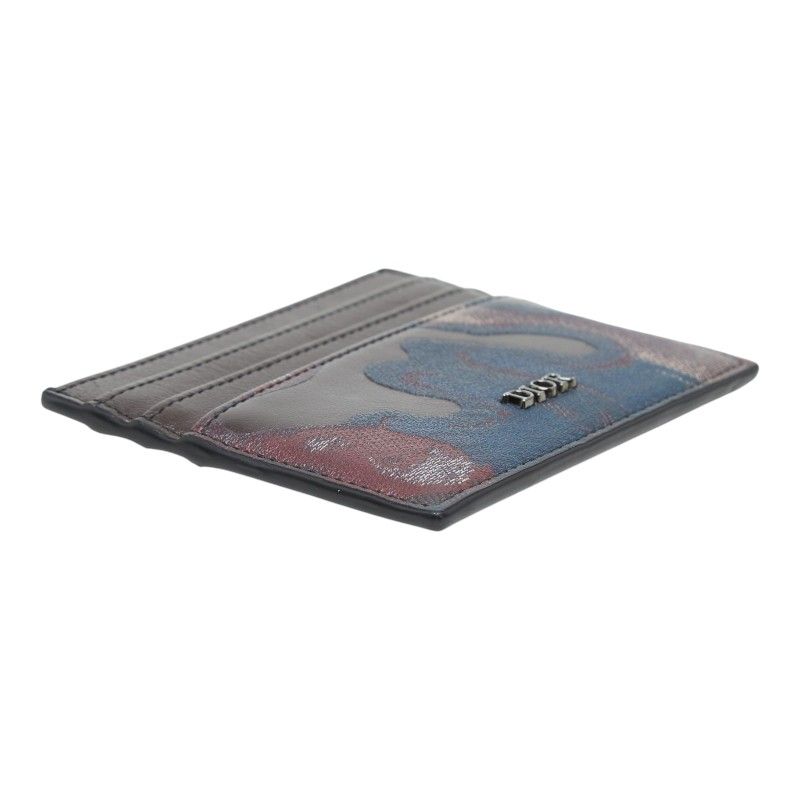 Dior Peter Doig Logo Card Case Brown Leather — view 5