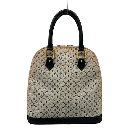 Louis Vuitton Handbag Monogram Mini Alma Blue Cotton Leather — view 3