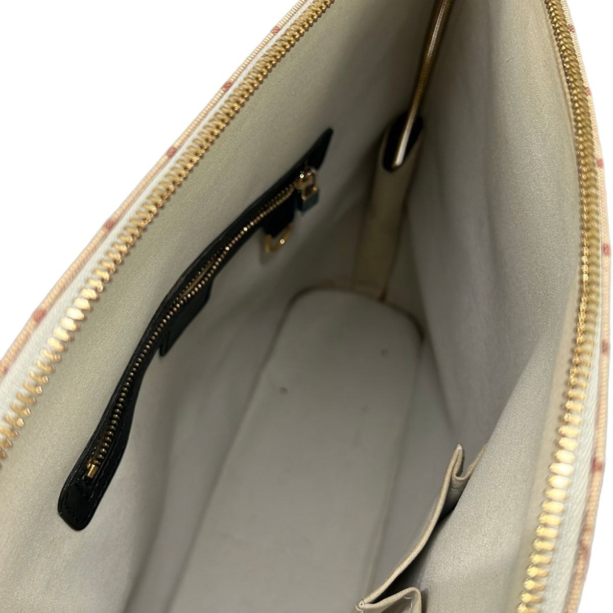 Louis Vuitton Handbag Monogram Mini Alma Blue Cotton Leather — view 7