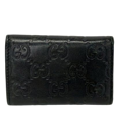 Gucci Key Case Guccissima Line Black 6 Hook Leather Key Holder — view 2