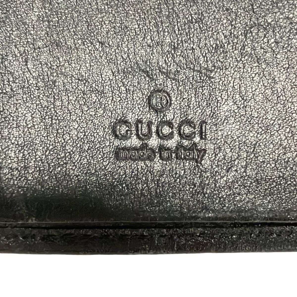 Gucci Key Case Guccissima Line Black 6 Hook Leather Key Holder — view 5