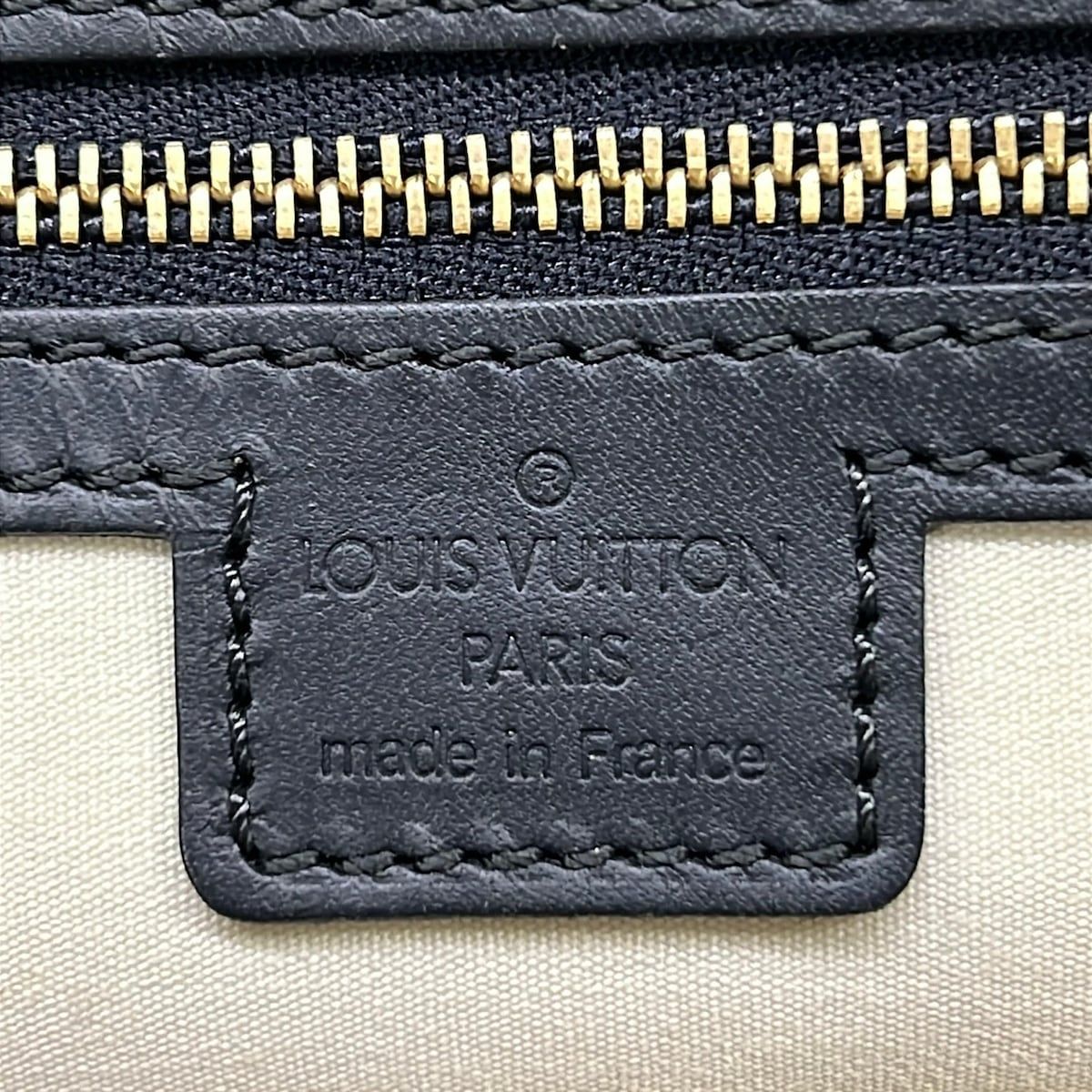 Louis Vuitton Handbag Monogram Mini Alma Long Blue Cotton Leather — view 9