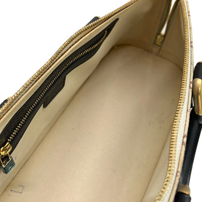 Louis Vuitton Handbag Monogram Mini Alma Long Blue Cotton Leather — view 7
