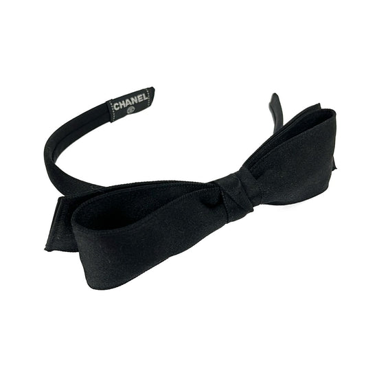 Chanel Headband Black Ribbon