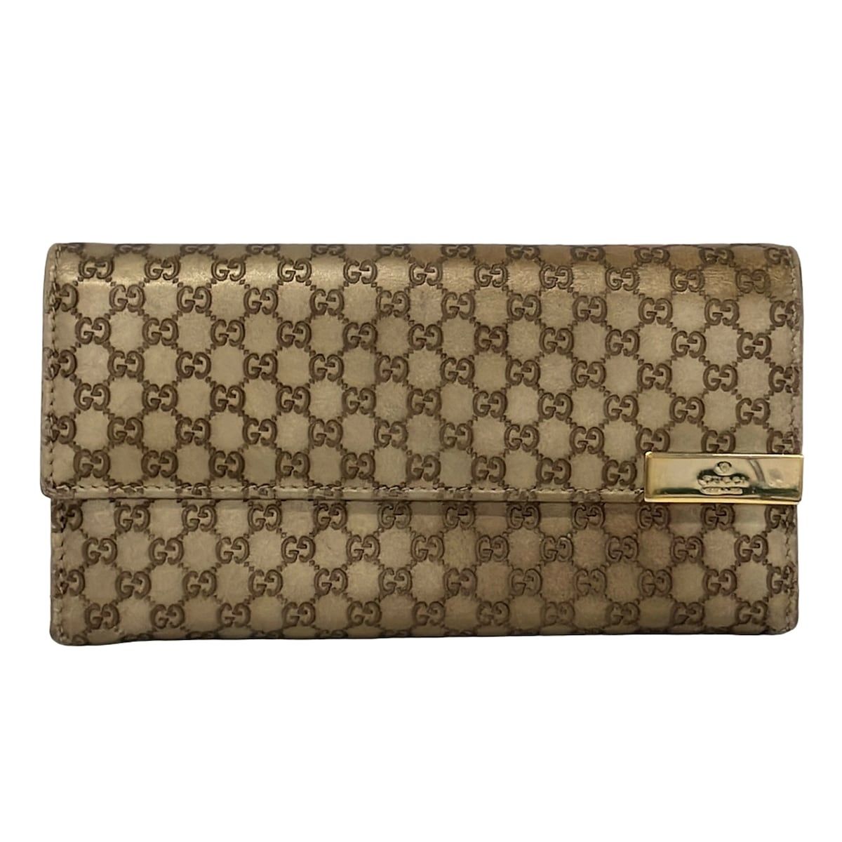 Gucci Wallet Micro Guccissima Gold Leather