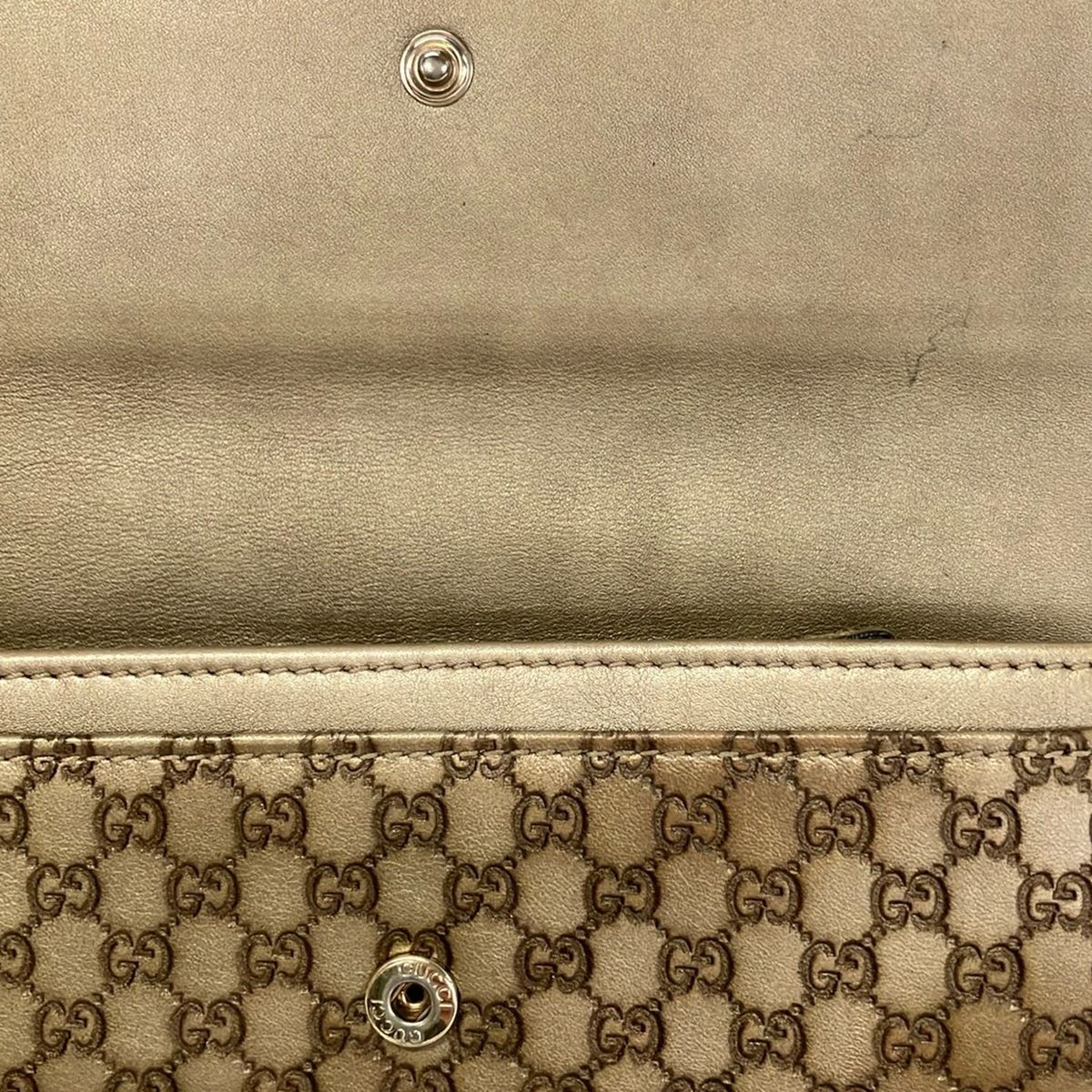 Gucci Wallet Micro Guccissima Gold Leather — view 8