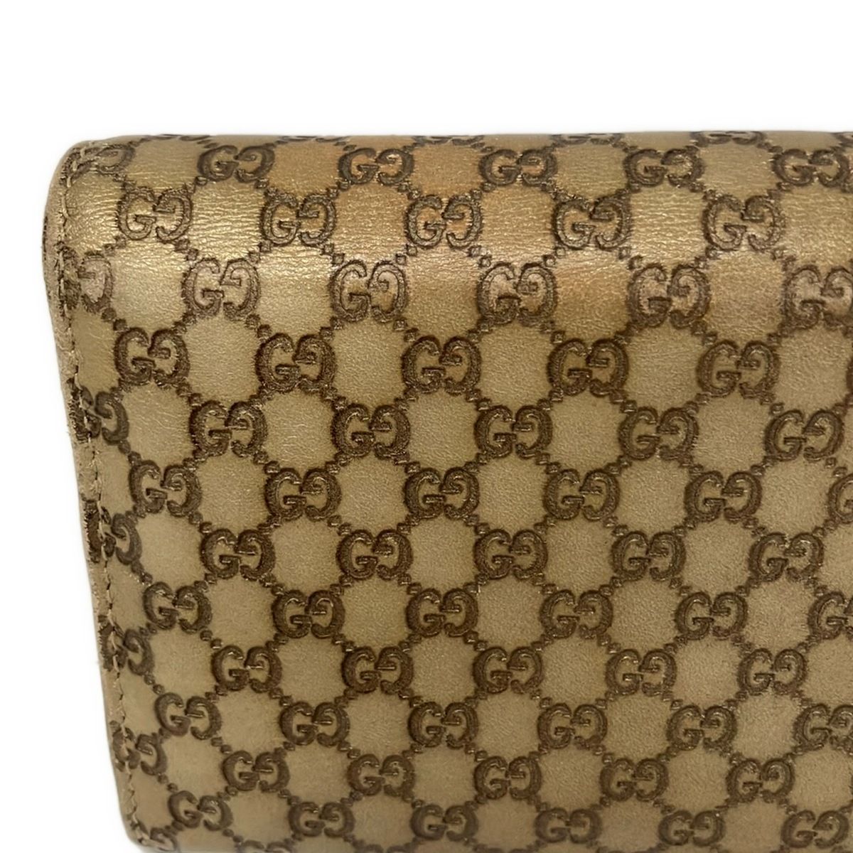 Gucci Wallet Micro Guccissima Gold Leather — view 6
