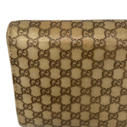 Gucci Wallet Micro Guccissima Gold Leather — view 6