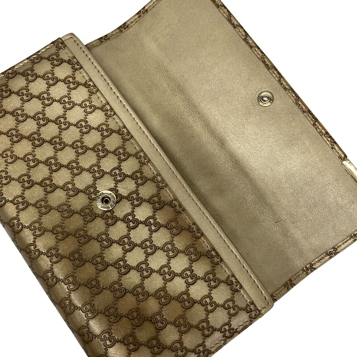 Gucci Wallet Micro Guccissima Gold Leather — view 3