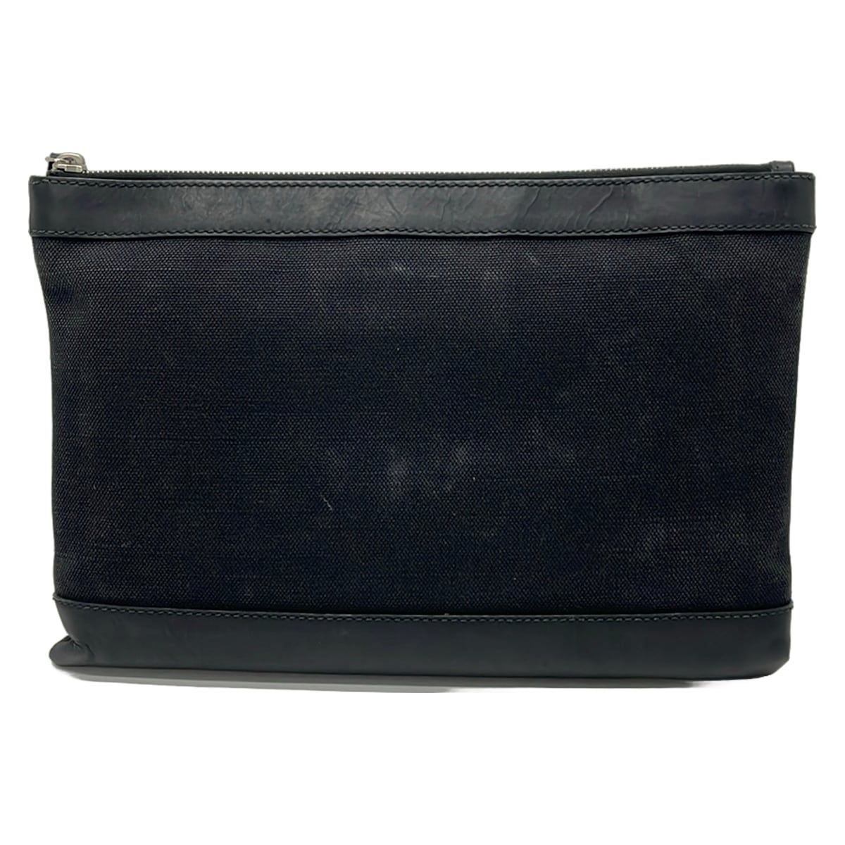 Balenciaga Clutch Navy Clip M Black Leather — view 3