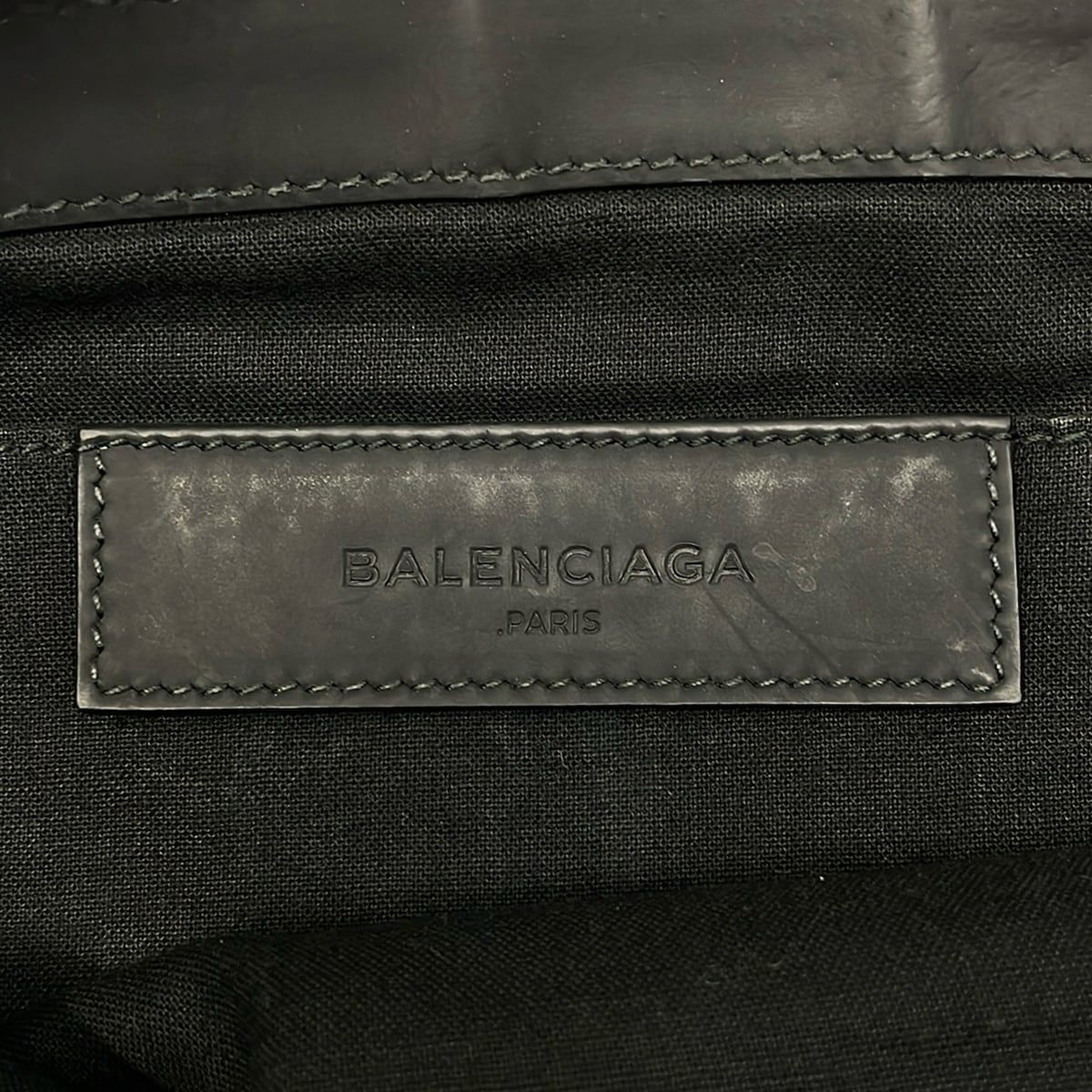 Balenciaga Clutch Navy Clip M Black Leather — view 9