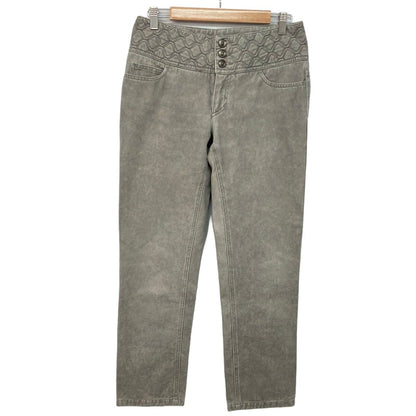 Chanel Jeans 40 M Gray Full Length Quilted