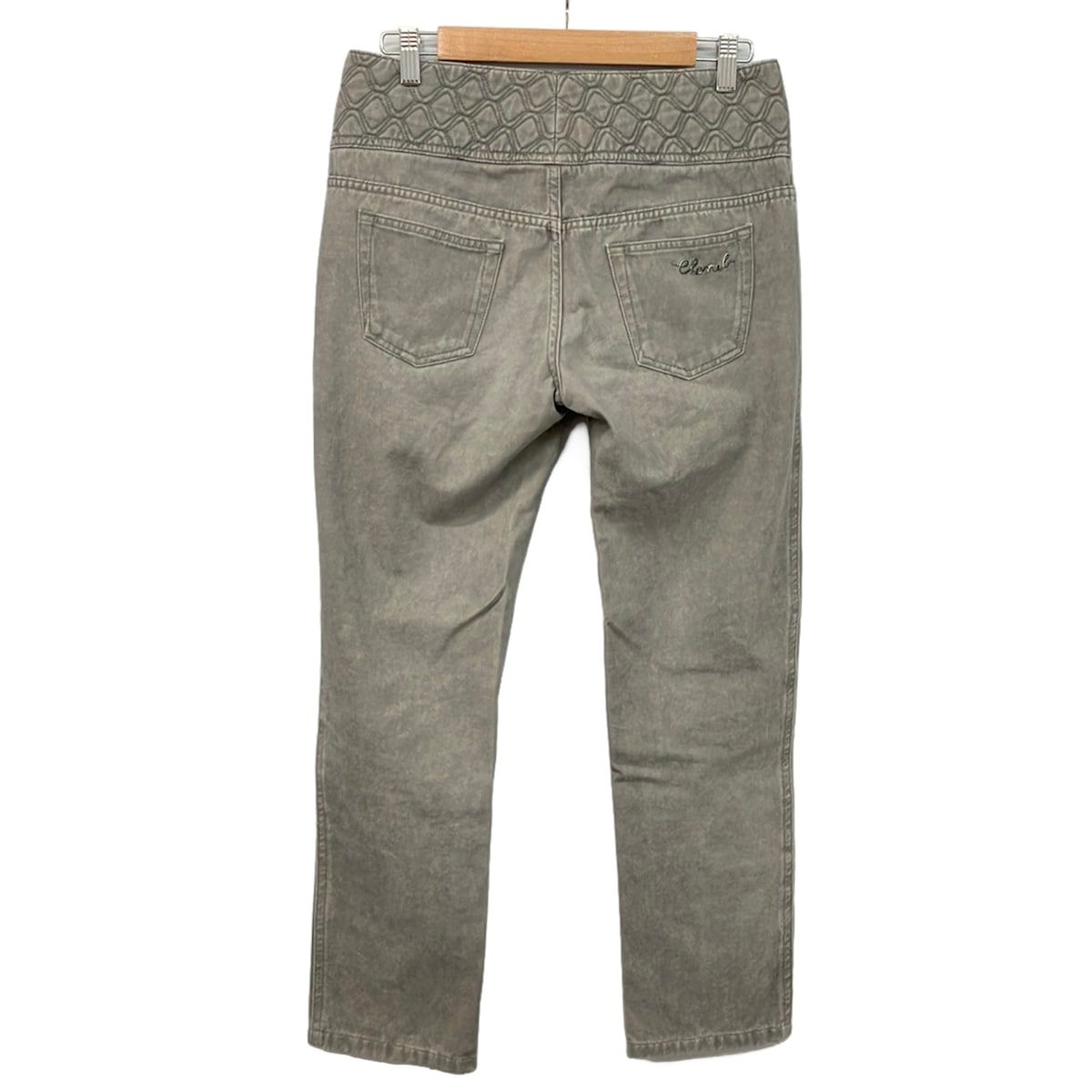 Chanel Jeans 40 M Gray Full Length Quilted — view 2