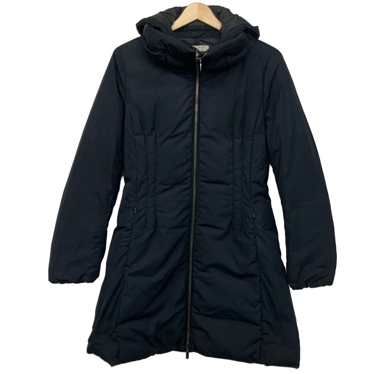 Moncler Down Coat 1 S Renne Dark Navy Long Sleeve Zip Up Winter