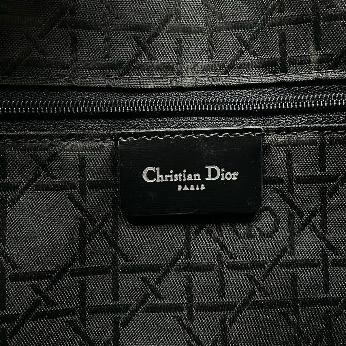 Dior Handbag Lady Large Bag Dark Green Brown Leather — view 8