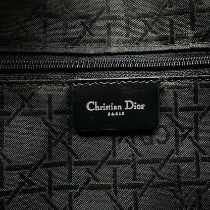 Dior Handbag Lady Large Bag Dark Green Brown Leather — view 8