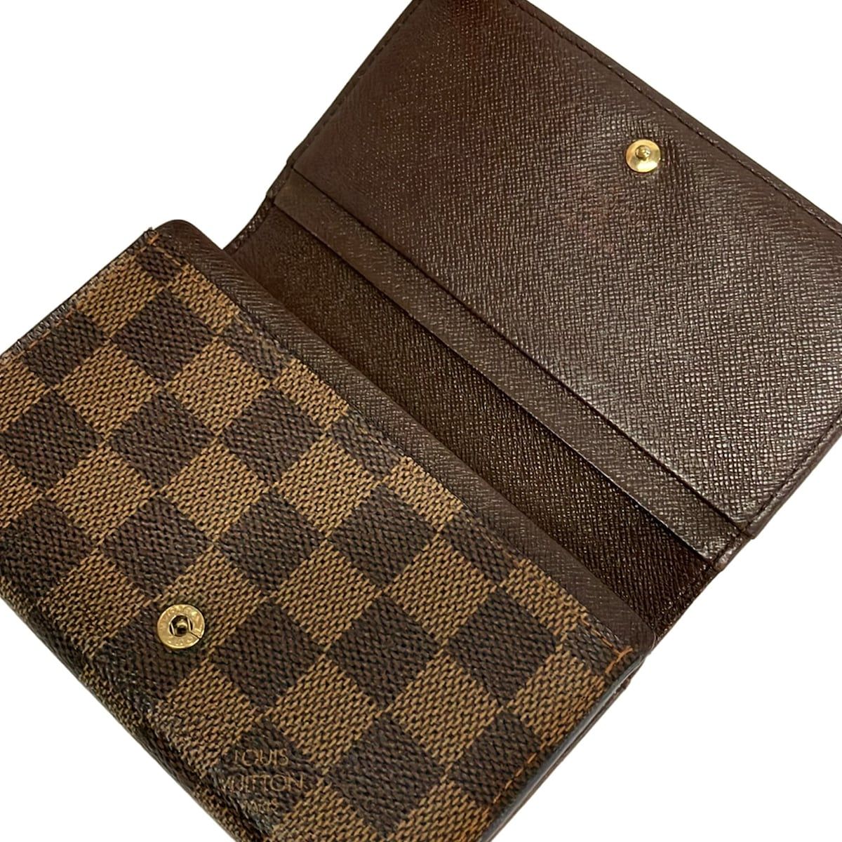 Louis Vuitton Bifold Wallet Damier Porte Monet Billets Tresor Ebene Leather — view 3