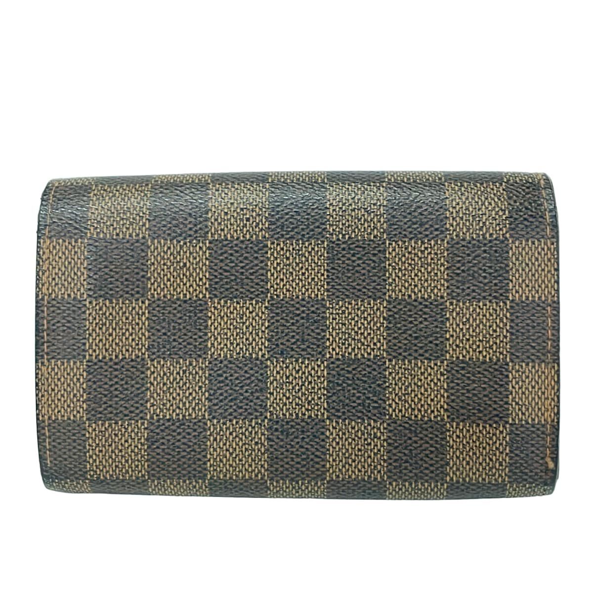 Louis Vuitton Bifold Wallet Damier Porte Monet Billets Tresor Ebene Leather — view 2