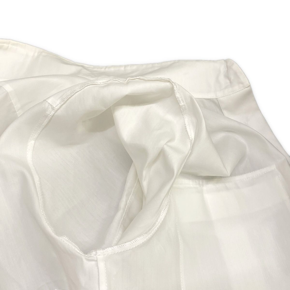 Chanel Short Sleeve Shirt Blouse 36 S White Black Short Length Logo Cotton — view 9