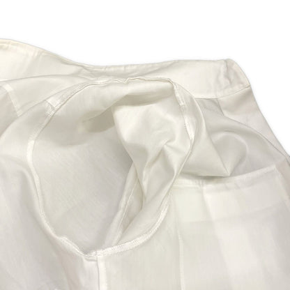 Chanel Short Sleeve Shirt Blouse 36 S White Black Short Length Logo Cotton — view 9