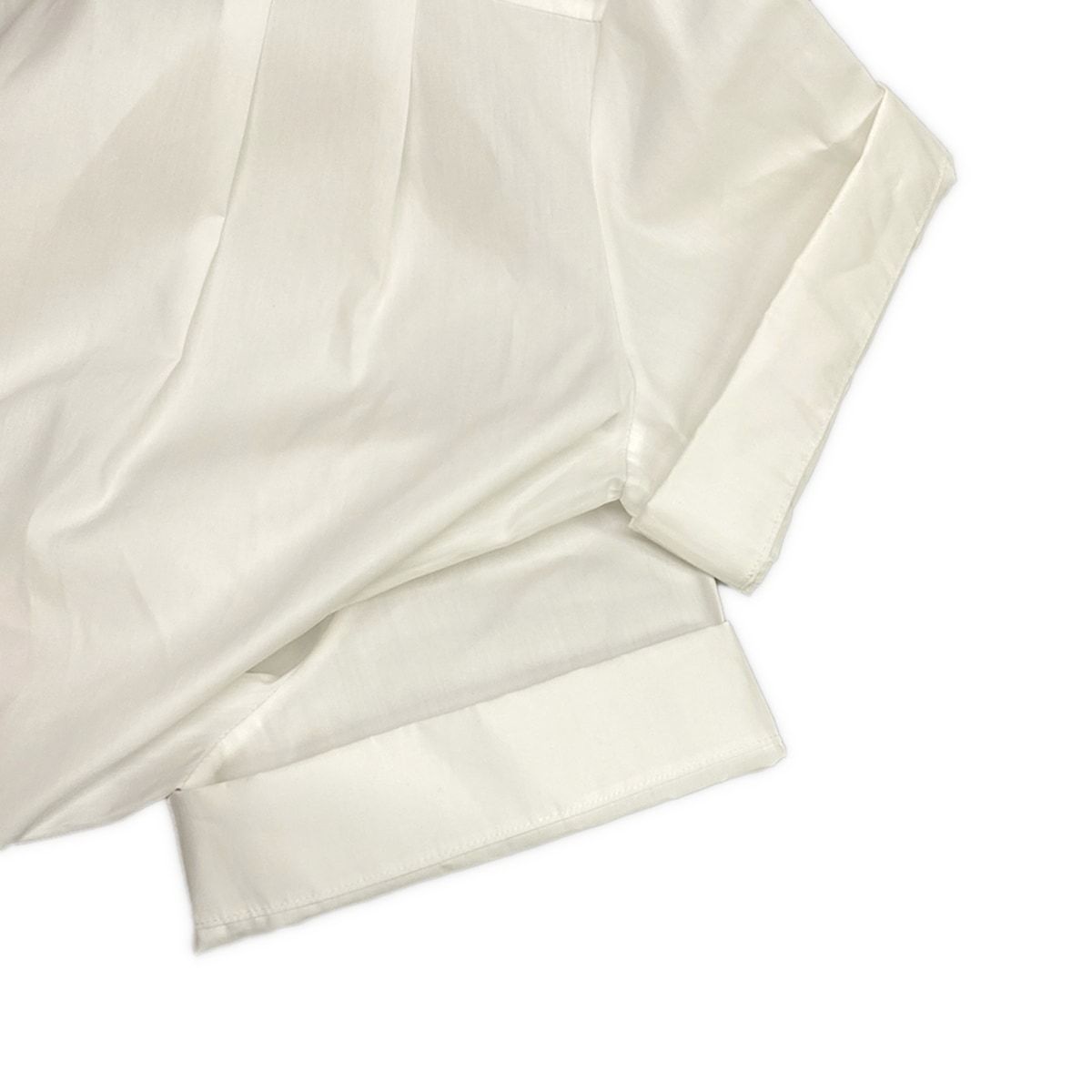 Chanel Short Sleeve Shirt Blouse 36 S White Black Short Length Logo Cotton — view 7