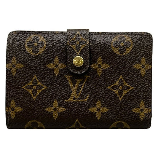 Louis Vuitton Bifold Wallet Monogram Porte Monet Viet Viennois Leather