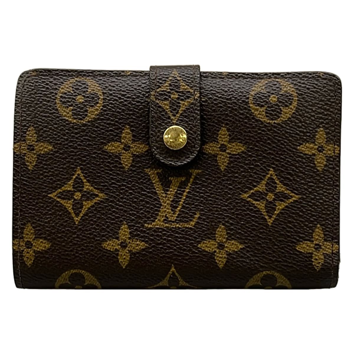 Louis Vuitton Bifold Wallet Monogram Porte Monet Viet Viennois Leather