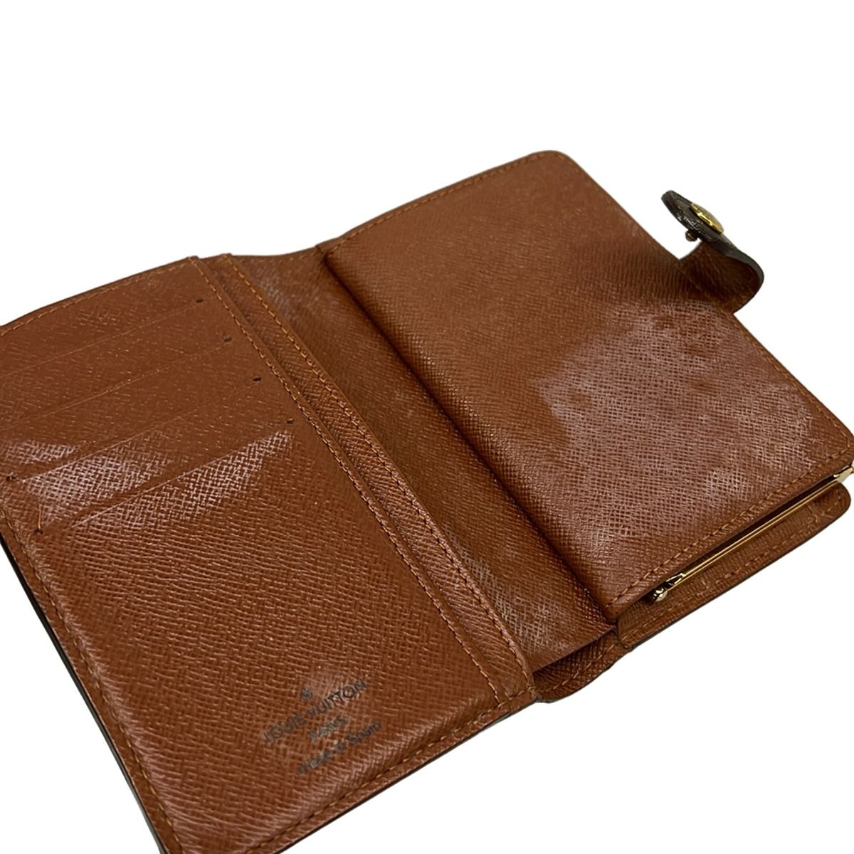 Louis Vuitton Bifold Wallet Monogram Porte Monet Viet Viennois Leather — view 3